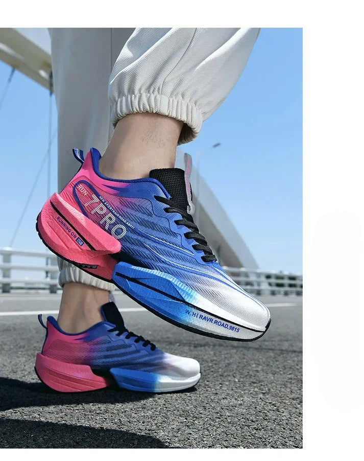 Unisex Carbon Plate Running Shoes – Lightweight, Breathable, Cushioned, Nonskid