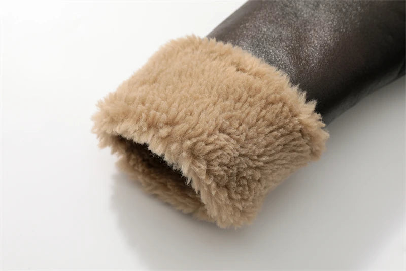 Women’s Double-Sided Warm Short Jacket – Brown Autumn/Winter Coat