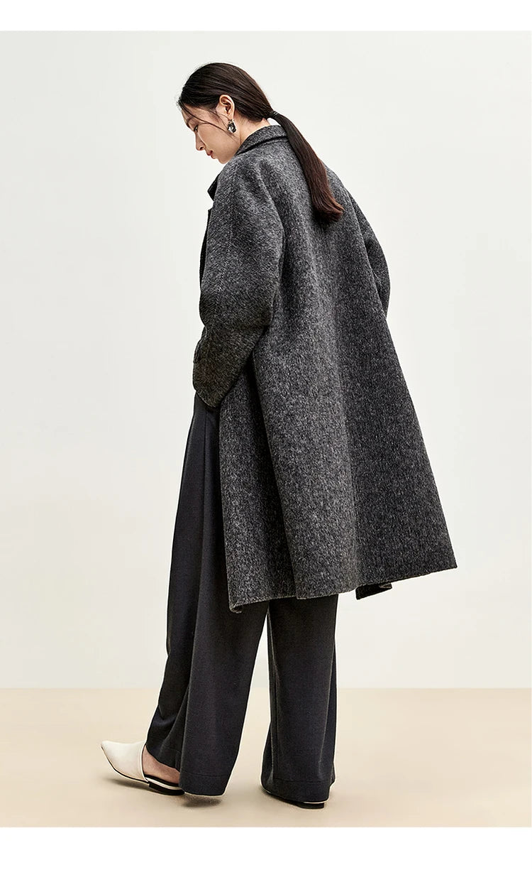 SENTUBILA Luxury Wool Coat – Elegance Redefined for Women