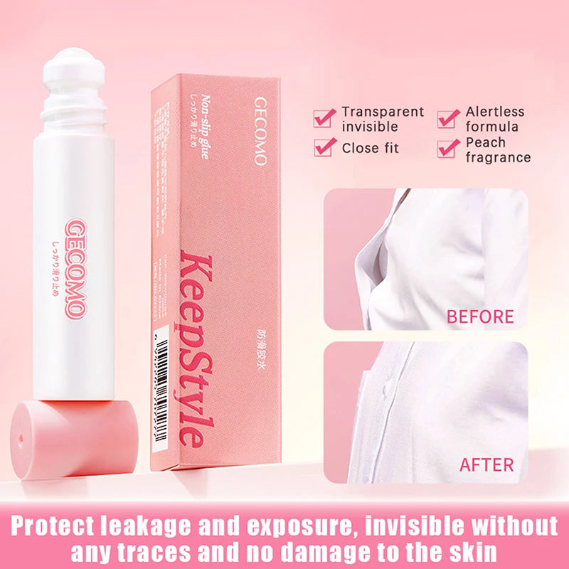 10g Anti-Slip Glue Roll On Skin Adhesive For Clothing Dress Body Skin Anti-exposure Bra Non-slip Fixed