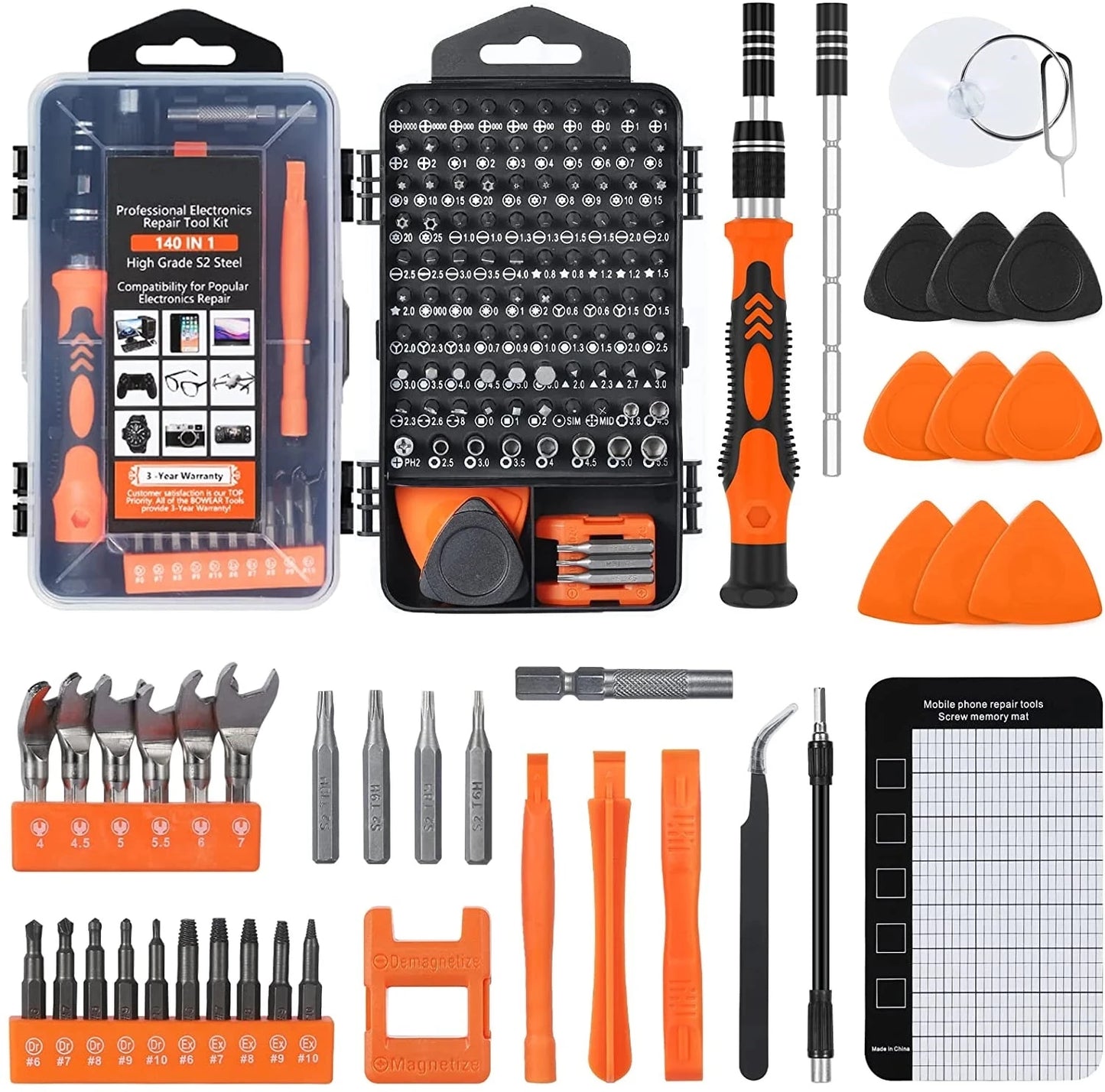 WOZOBUY Magnetic Screwdriver Set – Torx, Phillips, Repair Kit