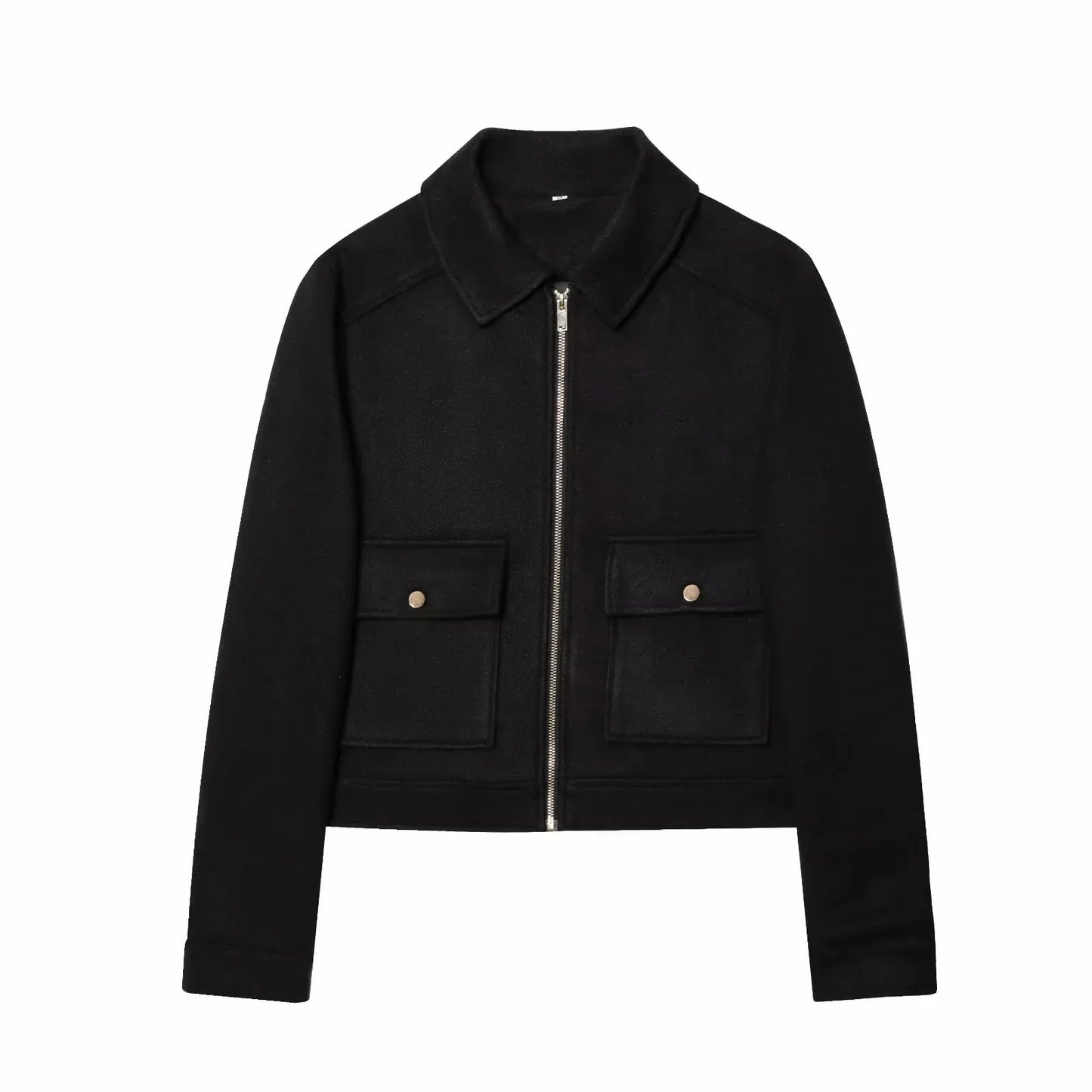 Women’s Winter Zipper Jacket – Short Streetwear Coat