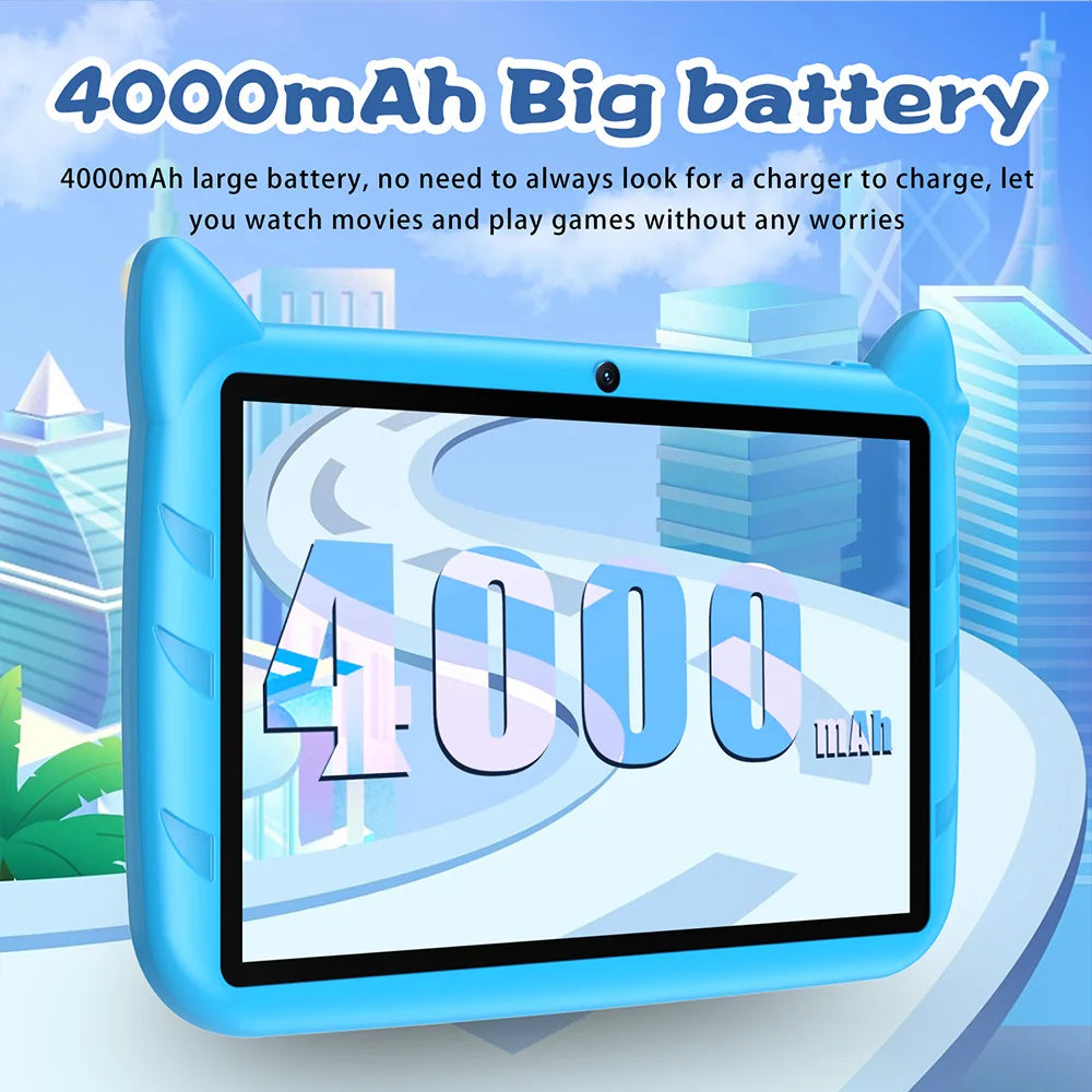 BDF 7" Kids Tablet Android 13 – 4GB+64GB, 5G WiFi, Dual Camera