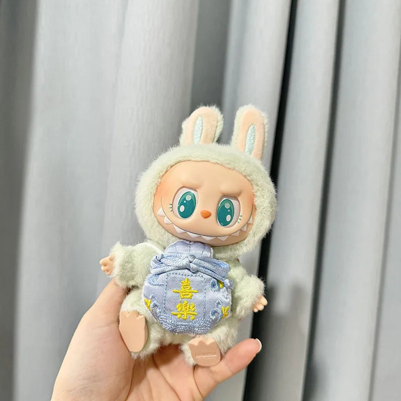 17cm Labubu Plush Doll Pumpkin Outfit – Kawaii Idol Clothes & Accessories