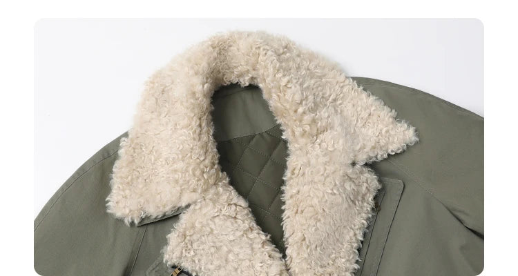 Women’s Retro Motorcycle Cotton Jacket – Casual Warm Winter Coat