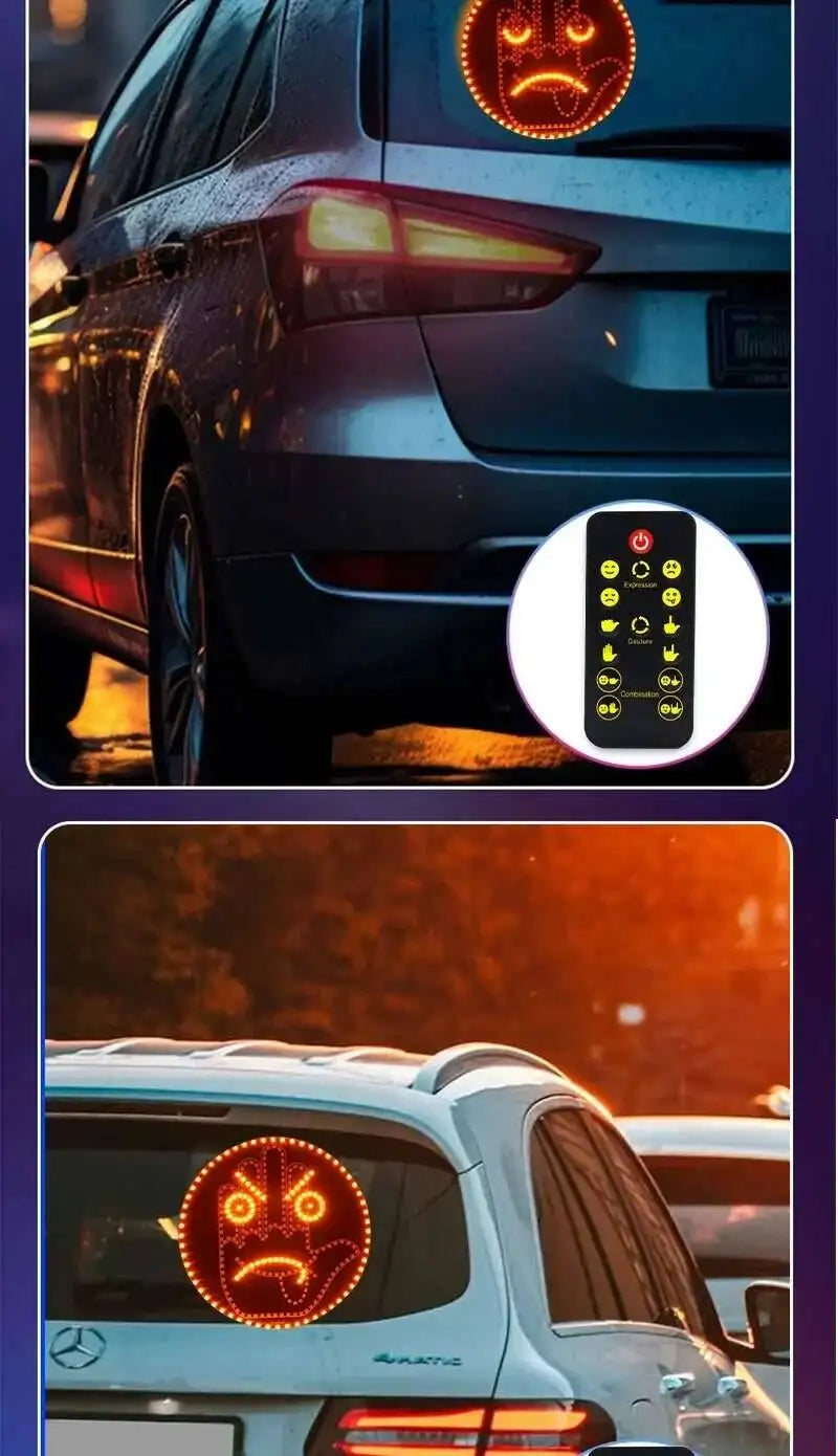 Fun Emoticon LED Hand Gesture Sign Warning Brake Light