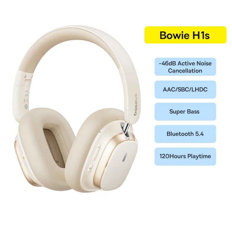 Baseus Bowie H1s Wireless Noise-Cancelling Headphones