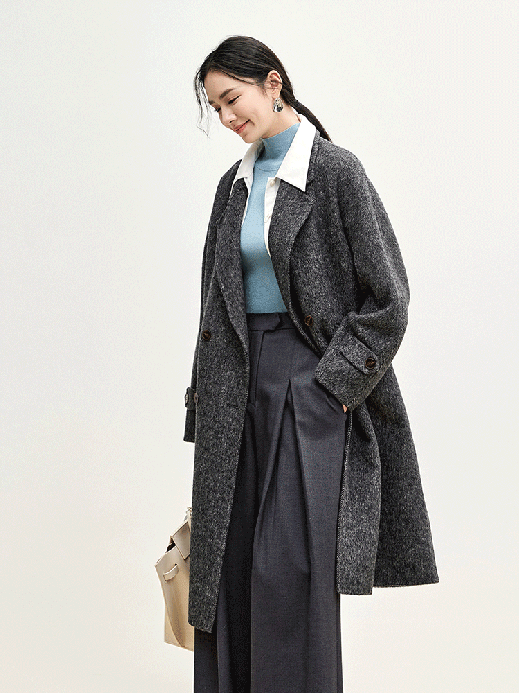 SENTUBILA Luxury Wool Coat – Elegance Redefined for Women