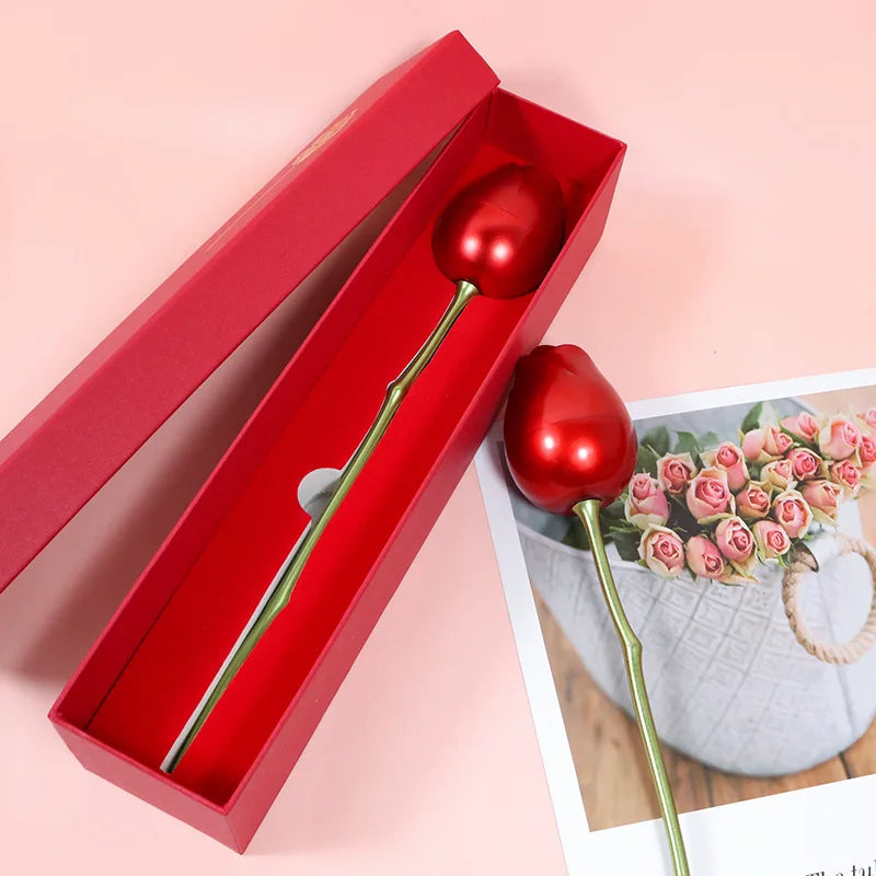 Heart Necklaces With Creative Rose Gift Box For Women Girlfriend 2024 Valentine Day Present Fashion Wedding Romantic Jewelry