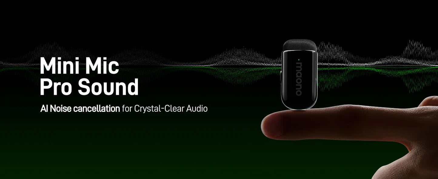 MAONO T1 Mini Wireless Lapel Mic for Phones