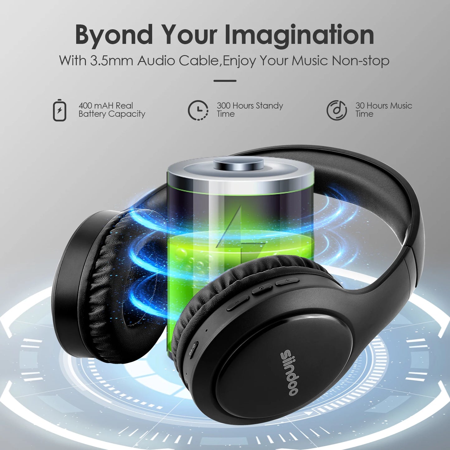 Siindoo JH-919 Wireless Bluetooth Headphones