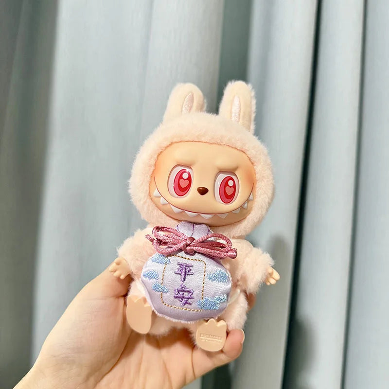 17cm Labubu Plush Doll Pumpkin Outfit – Kawaii Idol Clothes & Accessories