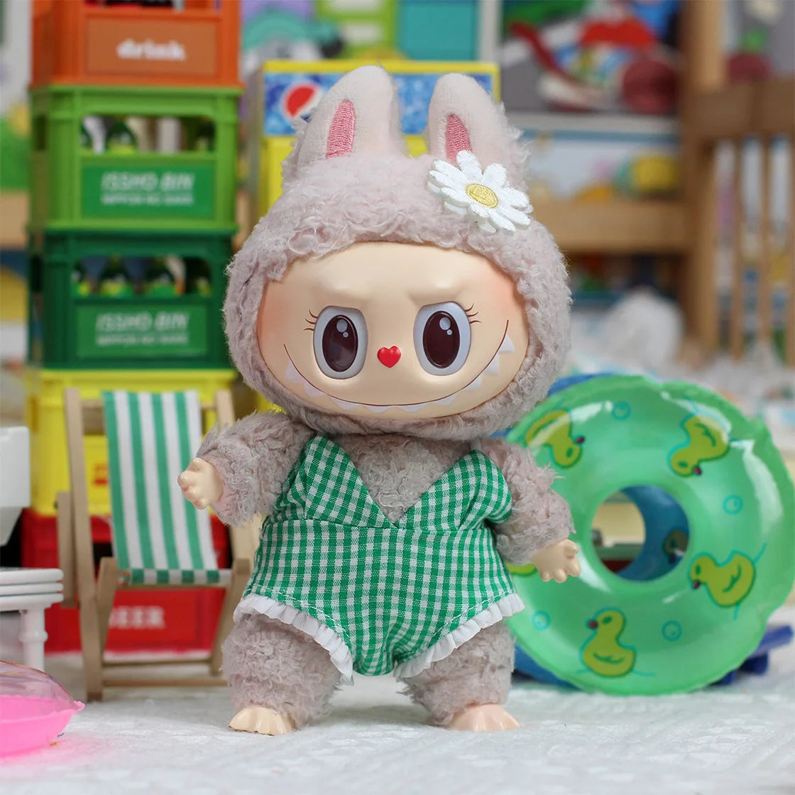 Labubu Doll Shoes ā Shark Slippers (17cm)