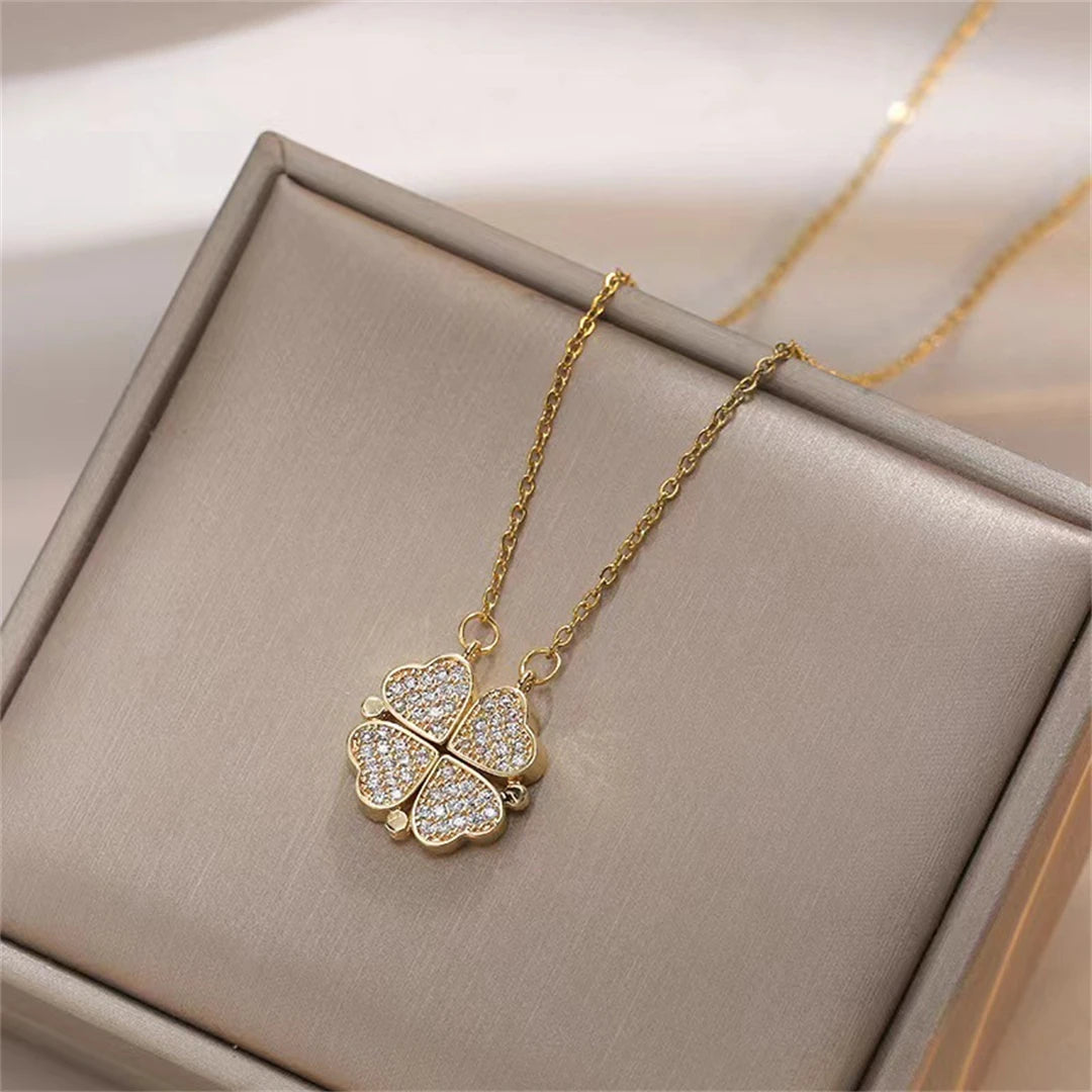 Lucky Four Leaf Clover Women Necklace