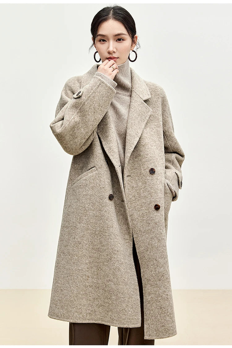 SENTUBILA Luxury Wool Coat – Elegance Redefined for Women
