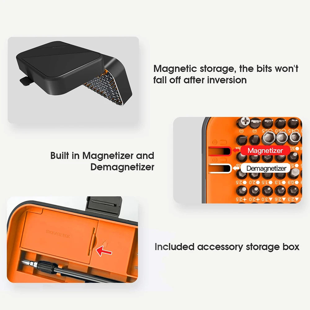 WOZOBUY Magnetic Screwdriver Set – Torx, Phillips, Repair Kit