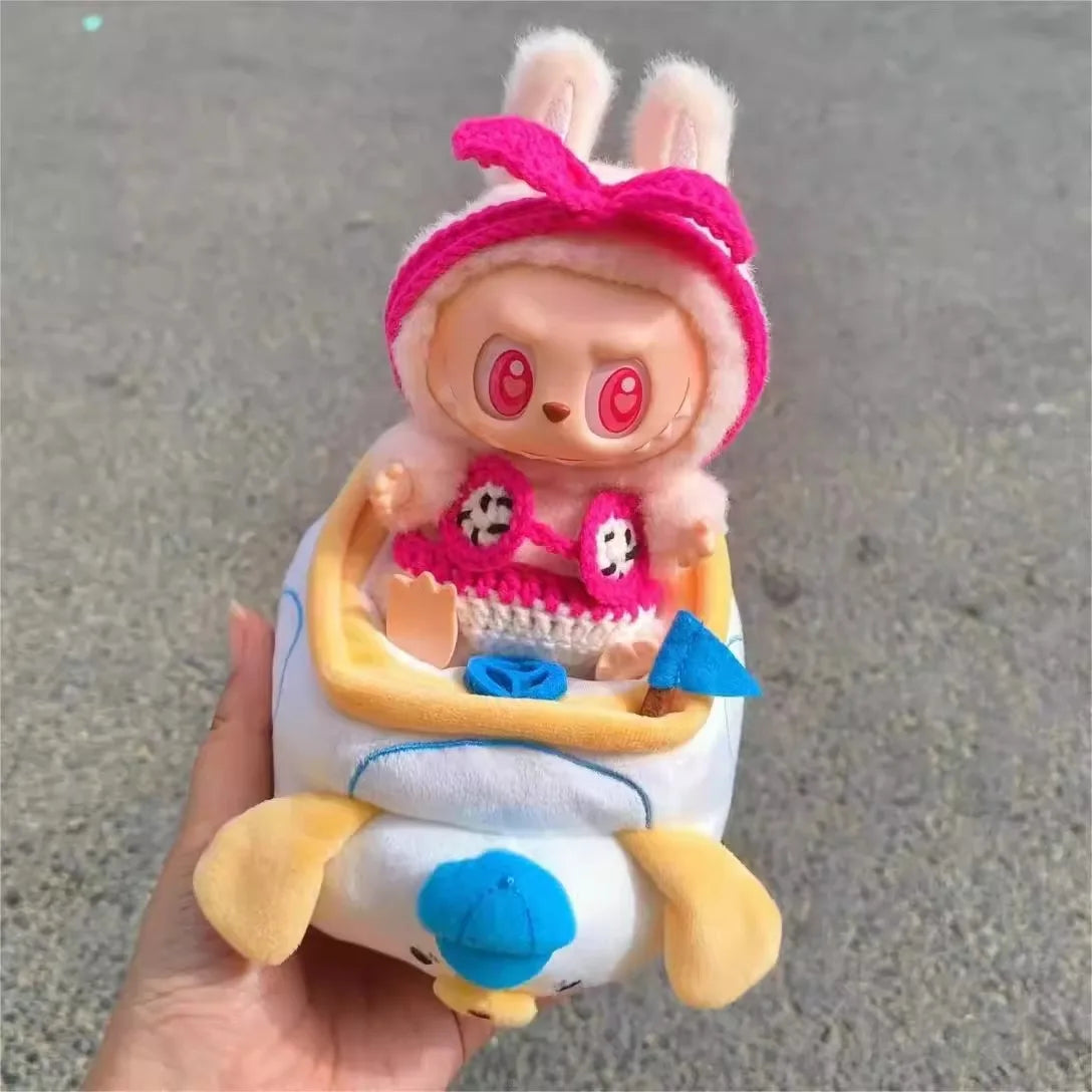Labubu Doll Shoes ā Shark Slippers (17cm)