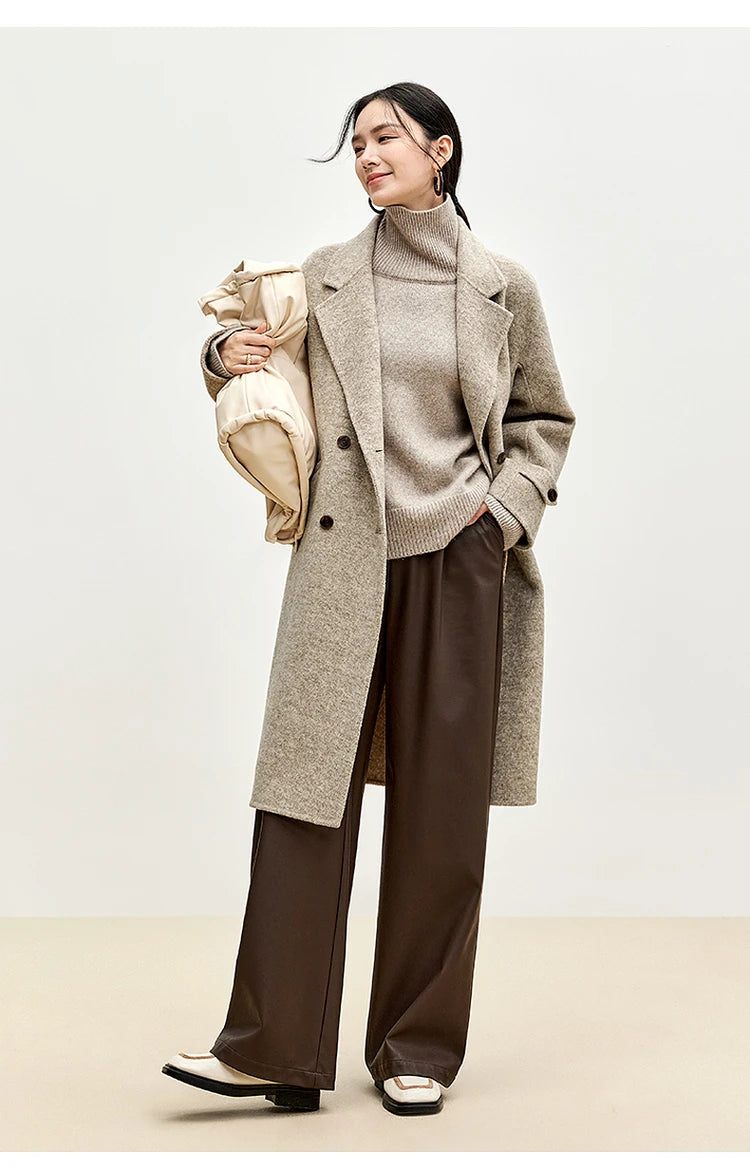 SENTUBILA Luxury Wool Coat – Elegance Redefined for Women