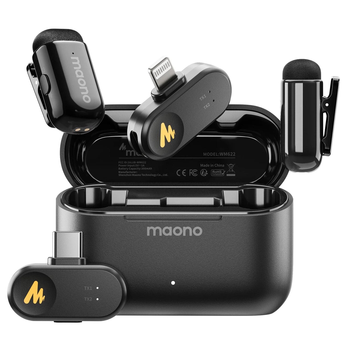 MAONO T1 Mini Wireless Lapel Mic for Phones