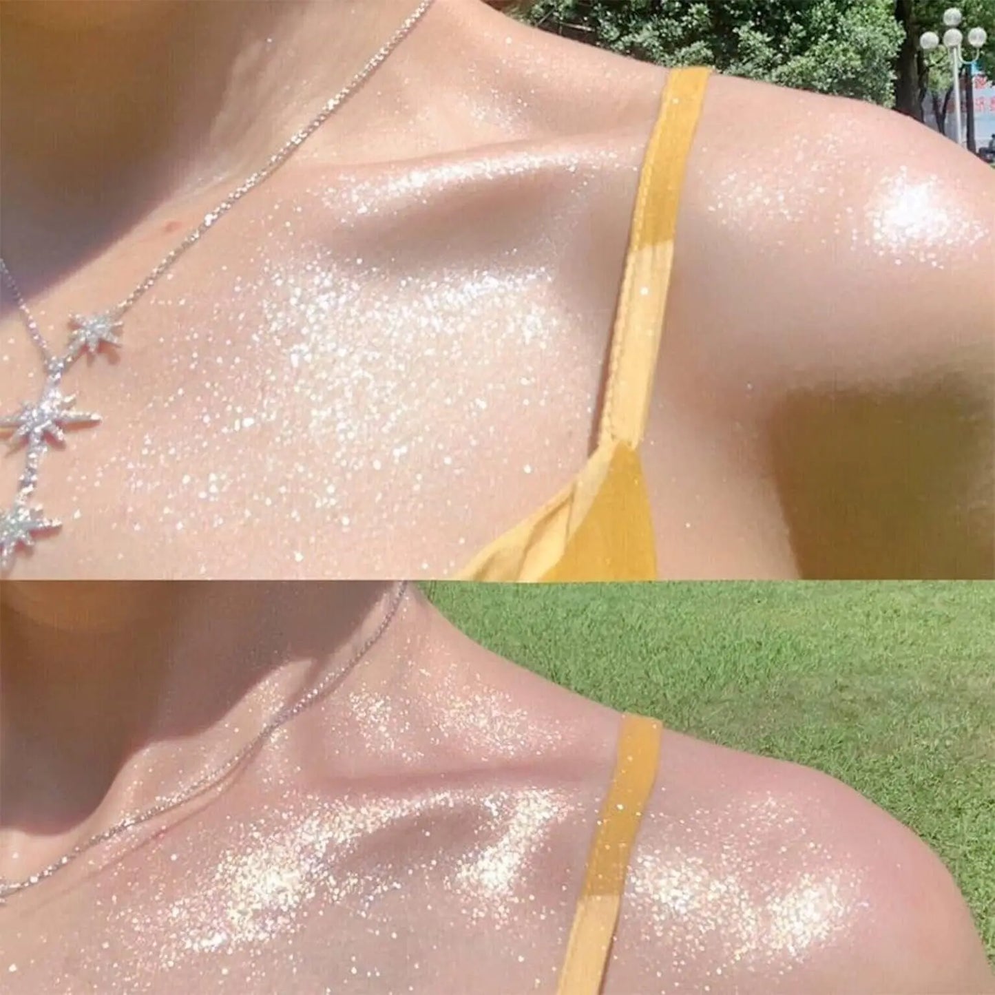 Glow Shimmer Powder | Glitter Highlighter for Face, Eyes & Body