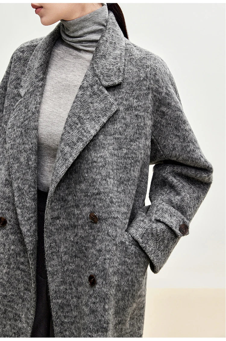 SENTUBILA Luxury Wool Coat – Elegance Redefined for Women