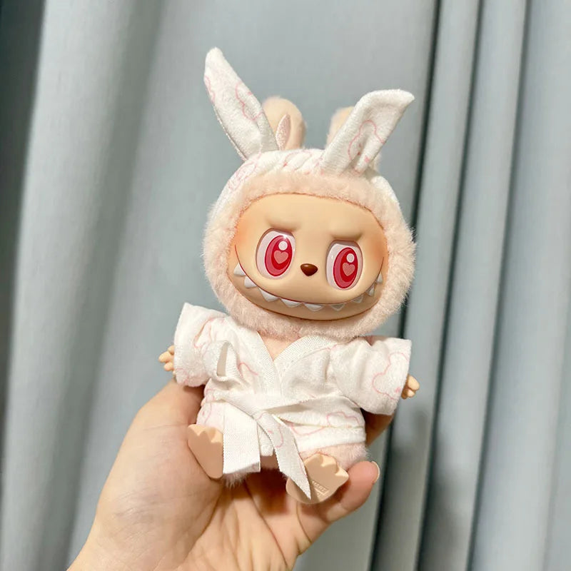 17cm Labubu Plush Doll Pumpkin Outfit – Kawaii Idol Clothes & Accessories