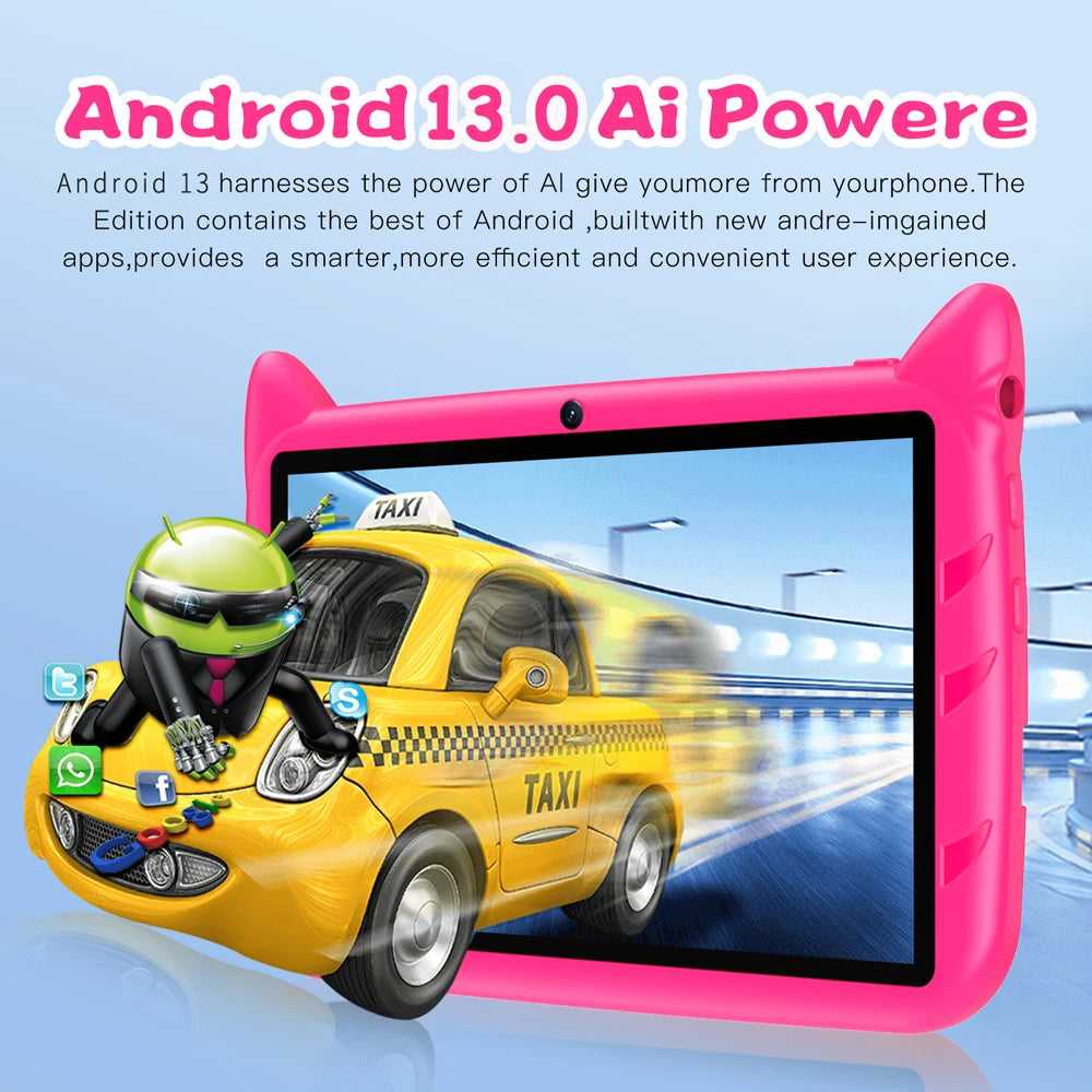BDF 7" Kids Tablet Android 13 – 4GB+64GB, 5G WiFi, Dual Camera