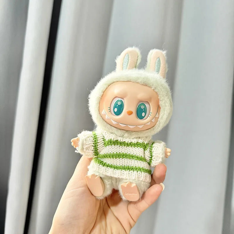 17cm Labubu Plush Doll Pumpkin Outfit – Kawaii Idol Clothes & Accessories