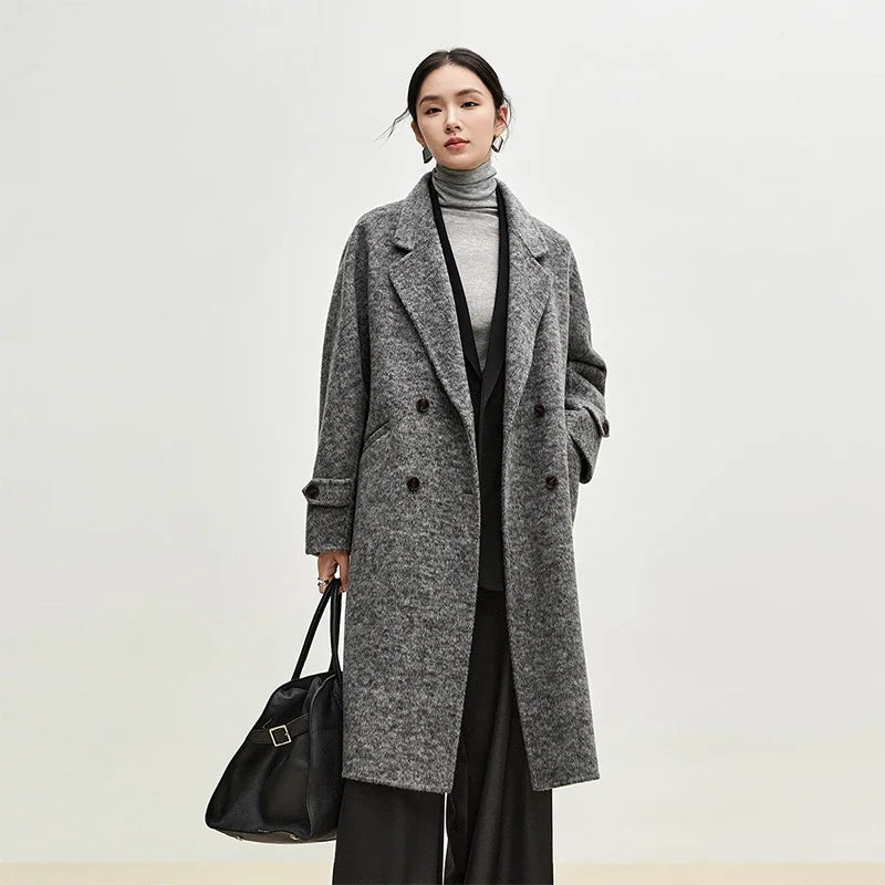 SENTUBILA Luxury Wool Coat – Elegance Redefined for Women