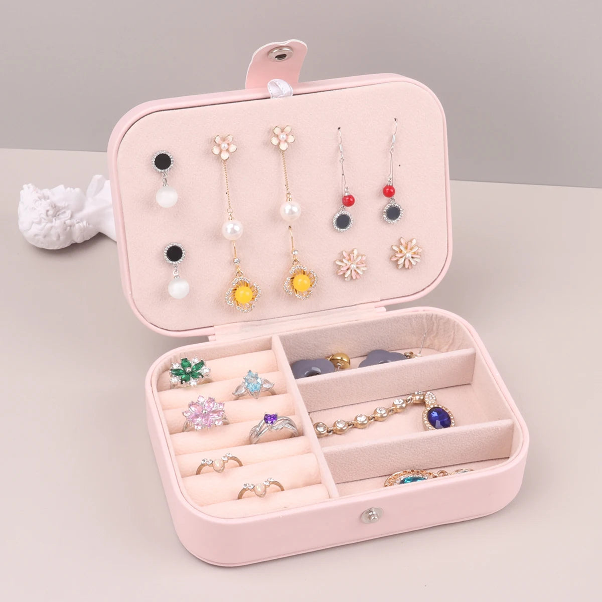 Travel Jewelry Case – Mini Portable Jewelry Organizer Box