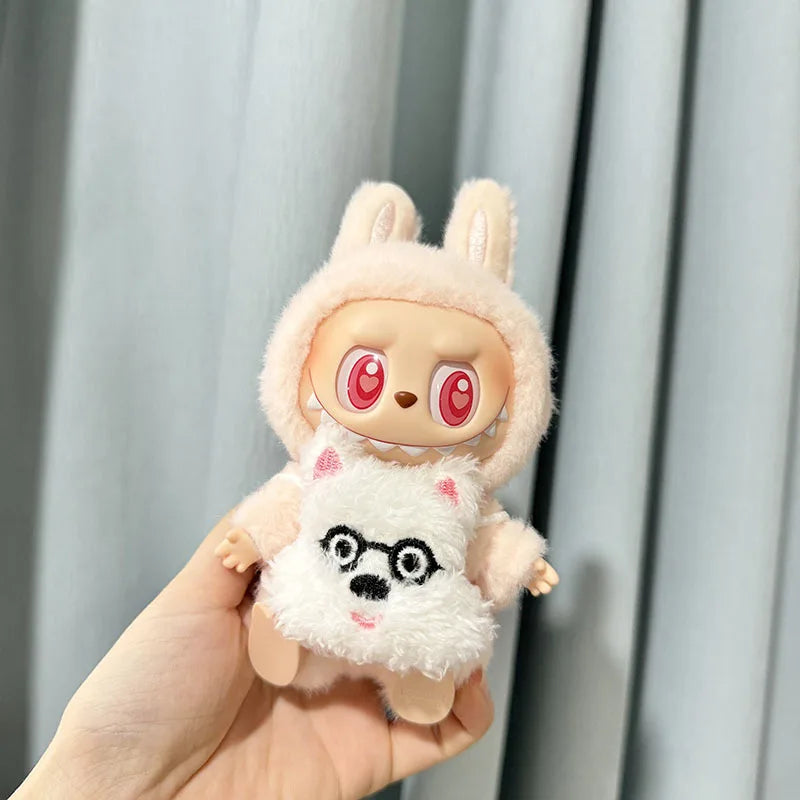 17cm Labubu Plush Doll Pumpkin Outfit – Kawaii Idol Clothes & Accessories