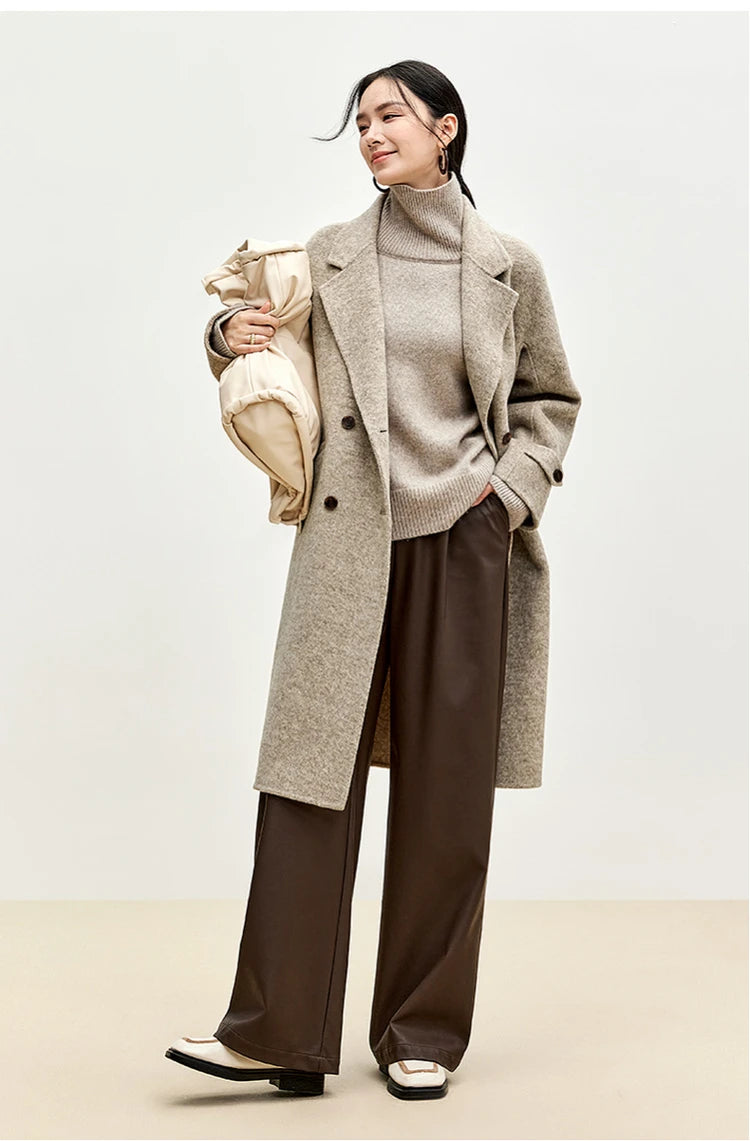 SENTUBILA Luxury Wool Coat – Elegance Redefined for Women