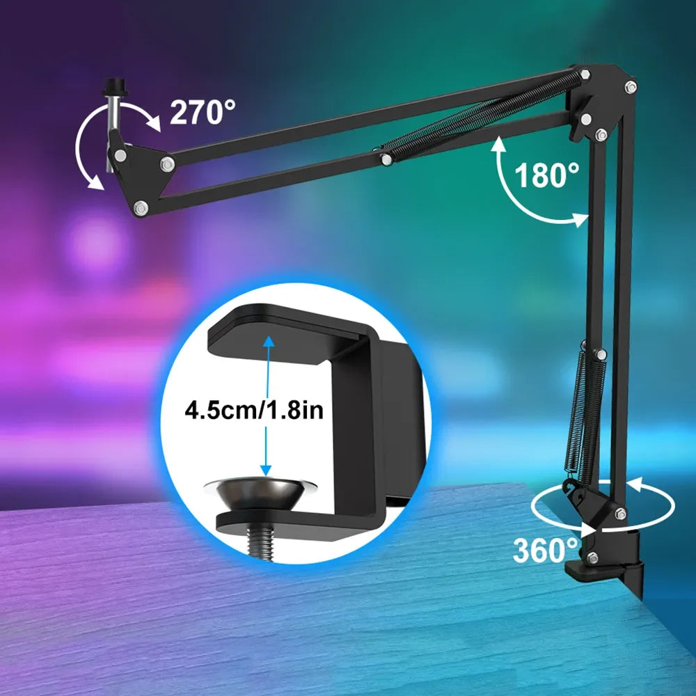 Haomuren USB Podcast Microphone Kit with Boom Arm