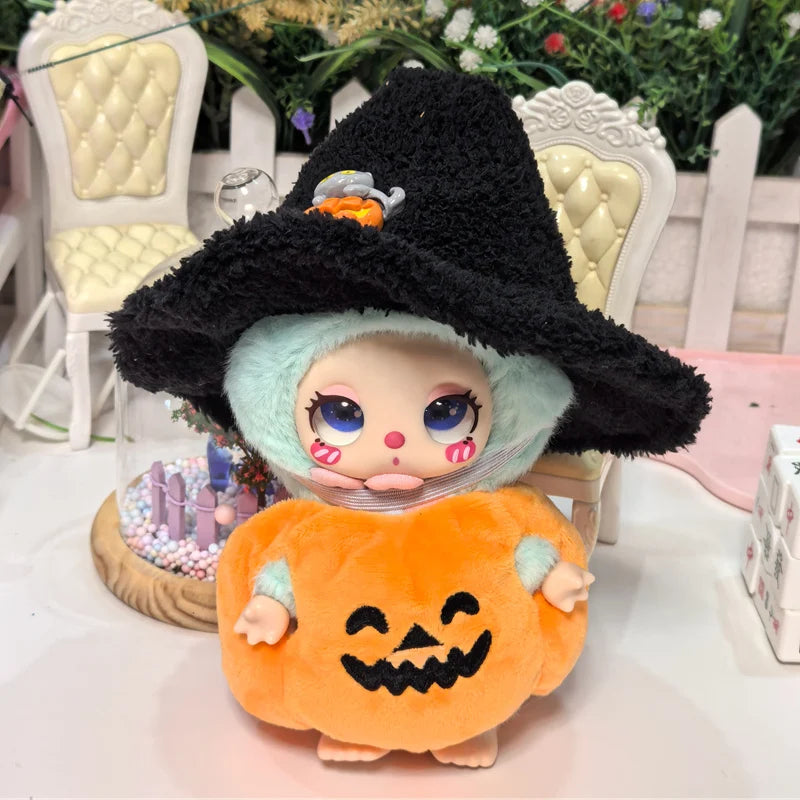 17cm Labubu Plush Doll Pumpkin Outfit – Kawaii Idol Clothes & Accessories