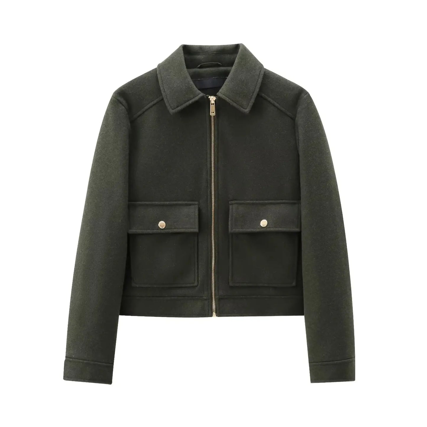 Women’s Winter Zipper Jacket – Short Streetwear Coat