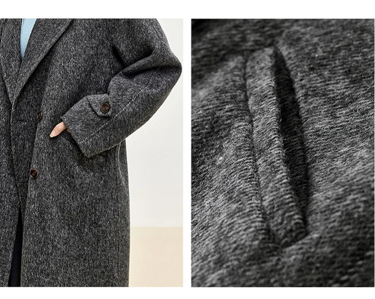 SENTUBILA Luxury Wool Coat – Elegance Redefined for Women