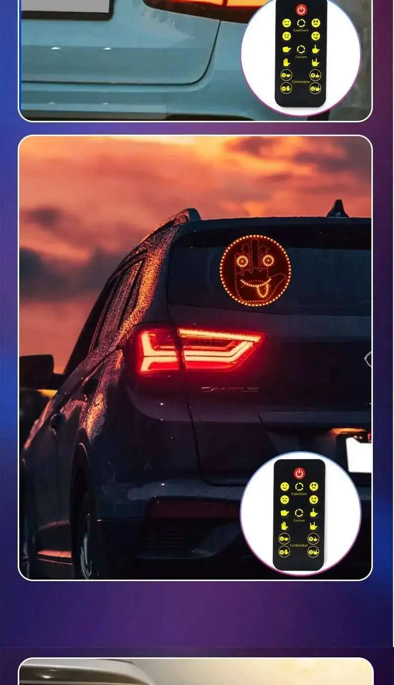 Fun Emoticon LED Hand Gesture Sign Warning Brake Light