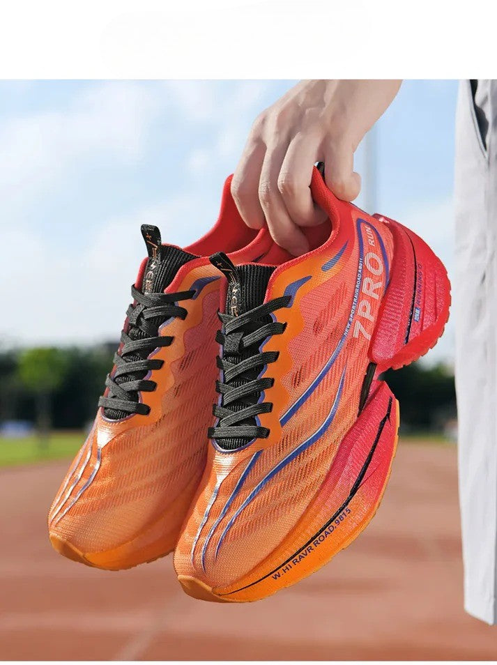 Unisex Carbon Plate Running Shoes – Lightweight, Breathable, Cushioned, Nonskid