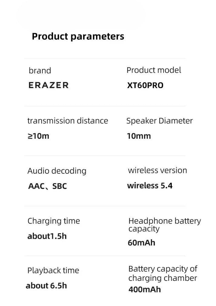 Lenovo ERAZER XT60 Pro Wireless Sports Earphones