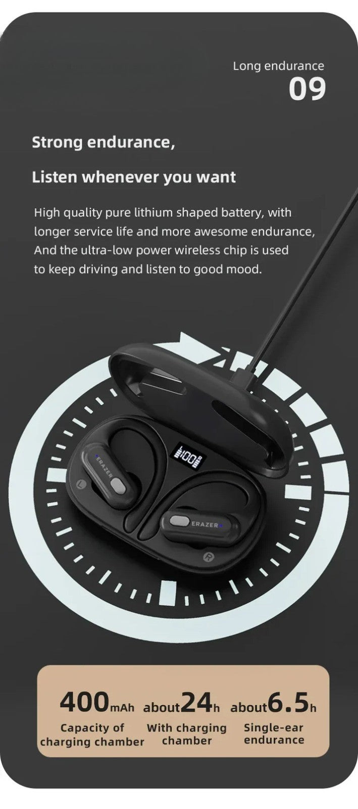 Lenovo ERAZER XT60 Pro Wireless Sports Earphones