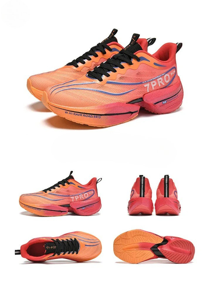 Unisex Carbon Plate Running Shoes – Lightweight, Breathable, Cushioned, Nonskid