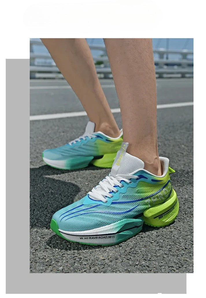 Unisex Carbon Plate Running Shoes – Lightweight, Breathable, Cushioned, Nonskid