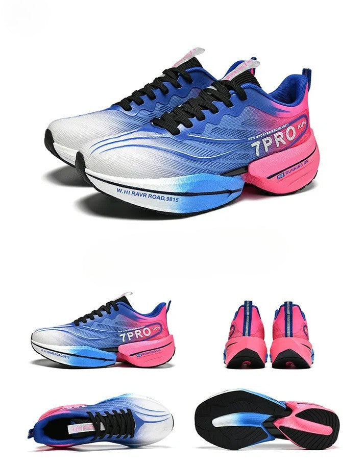 Unisex Carbon Plate Running Shoes – Lightweight, Breathable, Cushioned, Nonskid
