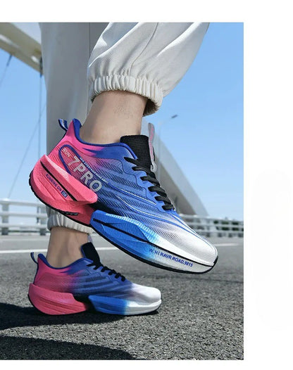 Unisex Carbon Plate Running Shoes – Lightweight, Breathable, Cushioned, Nonskid