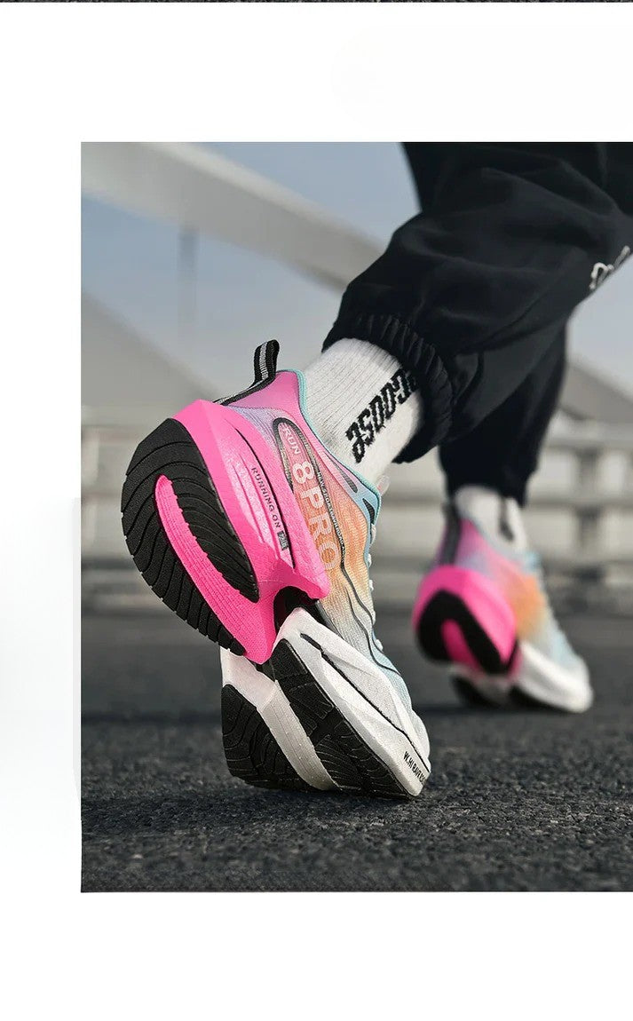 Unisex Carbon Plate Running Shoes – Lightweight, Breathable, Cushioned, Nonskid