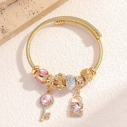 1PC Fashion Women's Multi Element Accessory Plate Family Bracelet, Suitable for Daily Wear, Party and Festival Gifts