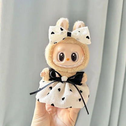 17cm Labubu Doll Clothes – Cute Kpop Idol Skirt Outfit Accessories
