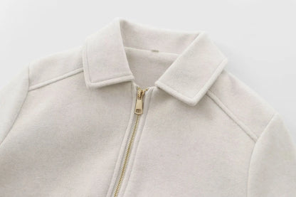 Women’s Winter Zipper Jacket – Short Streetwear Coat