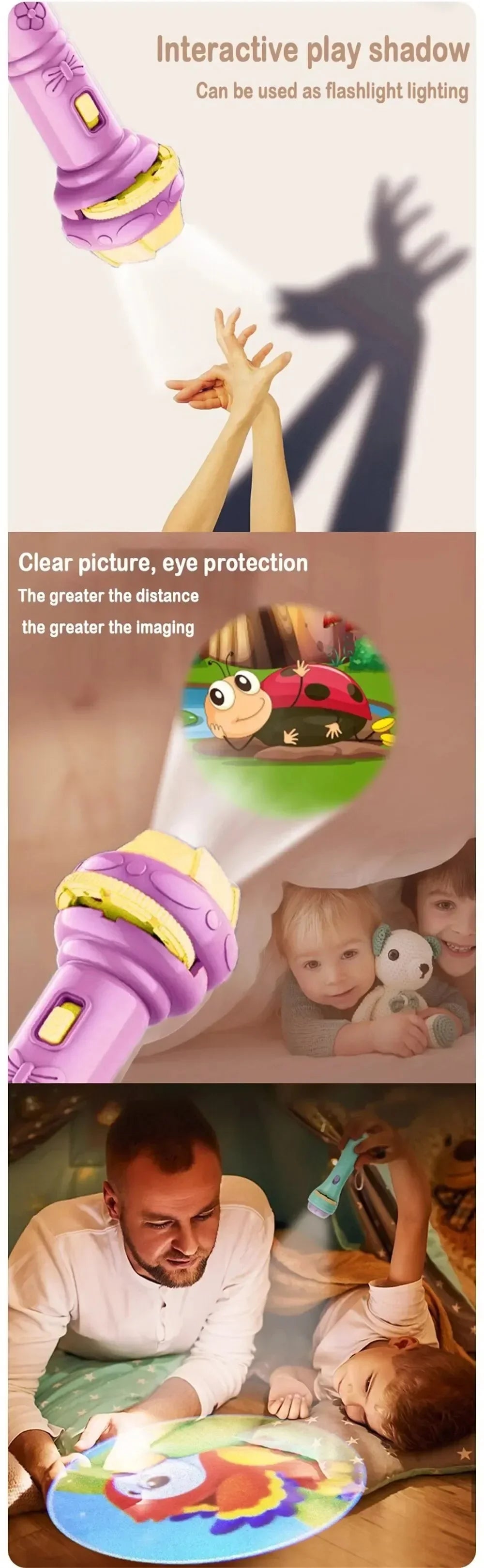 Cartoon Projection Flashlight Toy
