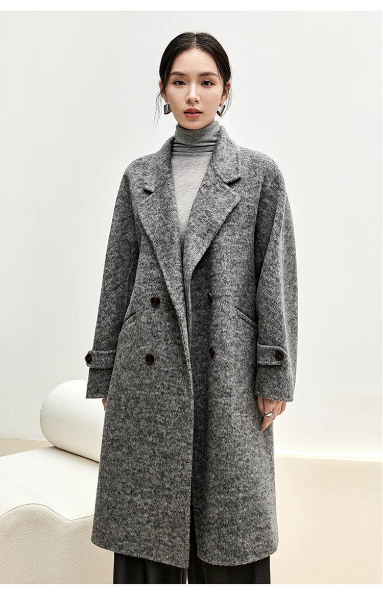 SENTUBILA Luxury Wool Coat – Elegance Redefined for Women